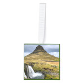 IJslands landschap - Fotokubus ornament (Voorkant)