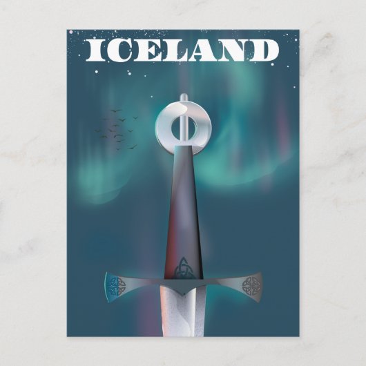 IJslands Middeleeuws Zwaard Briefkaart (Voorkant)