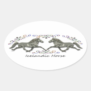 IJslands Ovale Sticker