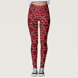 IJslands Paard Astra in rood Leggings