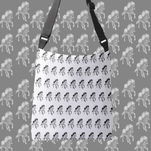 IJslands paard in beweging Crossbody Tas