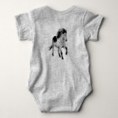 IJslands paard in beweging Romper (Achterkant)