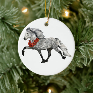 IJslands Paard Kerstmis Keramisch Ornament