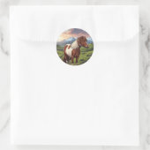 IJslands paard op IJsland Ronde Sticker (Tas)