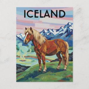 IJslands Paard op Reis door IJsland Briefkaart