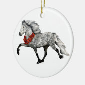 IJslands paardenkerst Keramisch Ornament (Links)