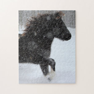 IJslands paardensilhouetpuzzel Legpuzzel