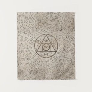 IJslands stenen symbool van Filosoof Alchemisch pa Wandkleed