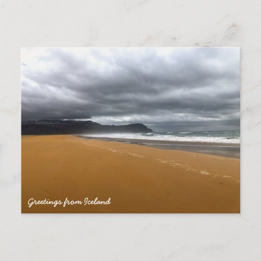 IJslands strand Briefkaart (Voorkant)