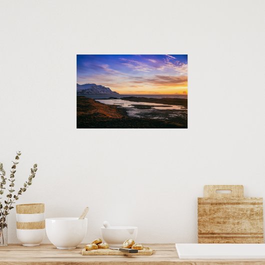 IJslands Sunrise I Poster (Keuken)