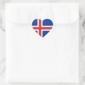 IJslands Vlag Hart Sticker (Tas)