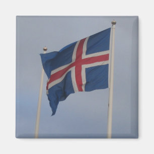 IJslands Vlagenvierkant Magnet Magneet