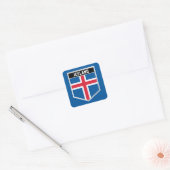 IJslands vlaggenschip Vierkante Sticker (Envelop)