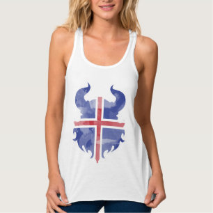 IJslands Voetbalteam met IJslandse voetbalbond Tanktop