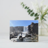 IJslands watervalbriefkaart Briefkaart (Staand voorkant)