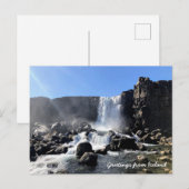IJslands watervalbriefkaart Briefkaart (Voorkant / Achterkant)