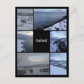 IJslands winterlandschap Briefkaart (Voorkant)
