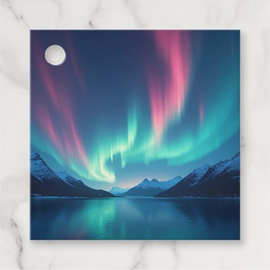 IJslandse Aurora Bedankjes Labels (Voorkant)