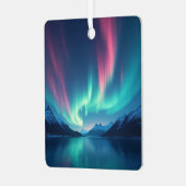 IJslandse Aurora Metalen Ornament (Voorkant links)