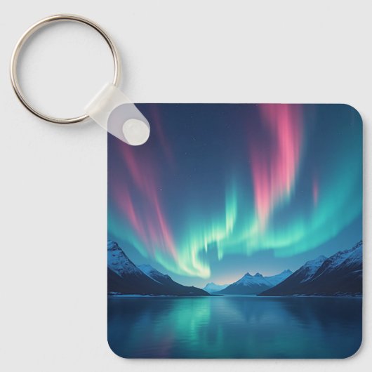 IJslandse Aurora Sleutelhanger (Voorkant)