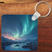 IJslandse Aurora Sleutelhanger (Achterkant)
