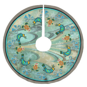 IJslandse Flow Christmas Folk Art Kerstboom Rok