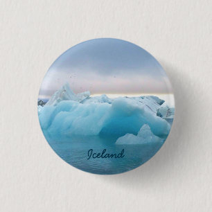 IJslandse gletsjerlagune Ronde Button 3,2 Cm