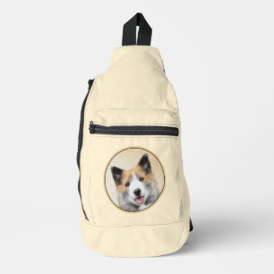 IJslandse herdershond schildert tan originele hond Sling Bag