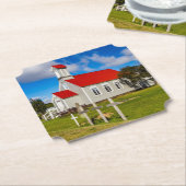 IJslandse kerk Kartonnen Onderzetters (Gekanteld)