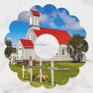 IJslandse kerk Wijnglaslabel