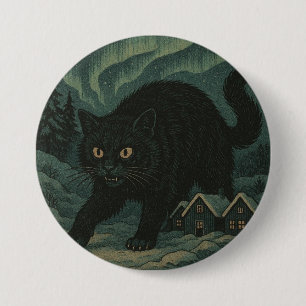 IJslandse Kerstmis julkat  Ronde Button 7,6 Cm