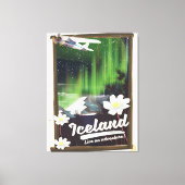 IJslandse  landschapsreisposter Canvas Afdruk (Voorkant)