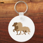 IJslandse paarden Sleutelhanger (Voorkant)