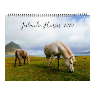 IJslandse paarden Wilde Fotografie Aangepast jaar Kalender