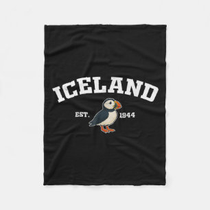 IJslandse puffin IJslands souvenir Fleece Deken