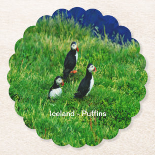 IJslandse Puffins Kartonnen Onderzetters