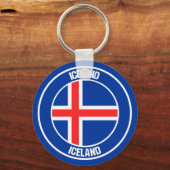 IJslandse Ronde Emblem Sleutelhanger (Voorkant)