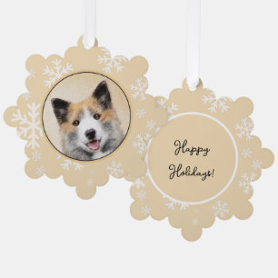IJslandse Schaapshond Schilderij - Originele Hond Ornament Kaart