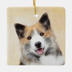 IJslandse scharnierschildering - Oorspronkelijke h Keramisch Ornament