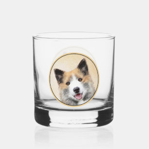 IJslandse scharnierschildering - Oorspronkelijke h Whisky Glas
