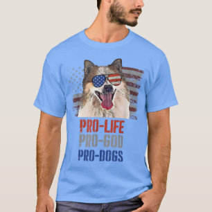 IJslandse Sheepdog Pro Life Pro God Pro Dogs T-Shi T-shirt