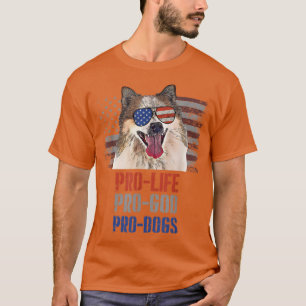 IJslandse Sheepdog Pro Life Pro God Pro Honden T-shirt