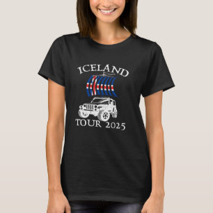 IJslandse vlag 2025 Tour Off-Roader Travel Souveni T-shirt