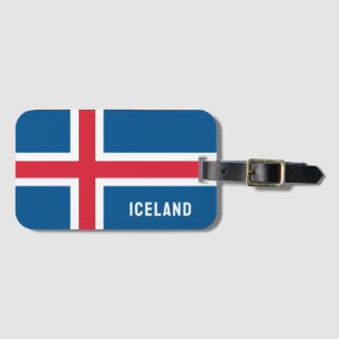 IJslandse vlag Bagagelabel