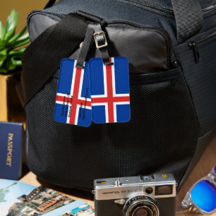 IJslandse vlag Bagagelabel