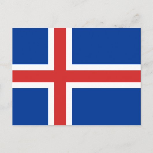 IJslandse vlag Briefkaart (Voorkant)