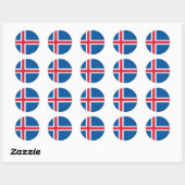 IJslandse vlag Classic Round Sticker (Vel)