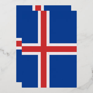 IJslandse vlag Folie Uitnodiging