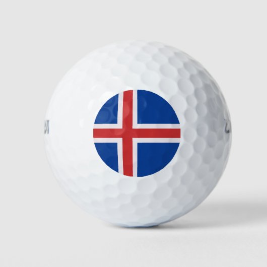 IJslandse vlag Golfballen (Voorkant)