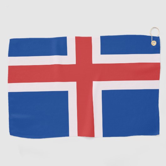 IJslandse vlag Golfhanddoek (Horizontaal)